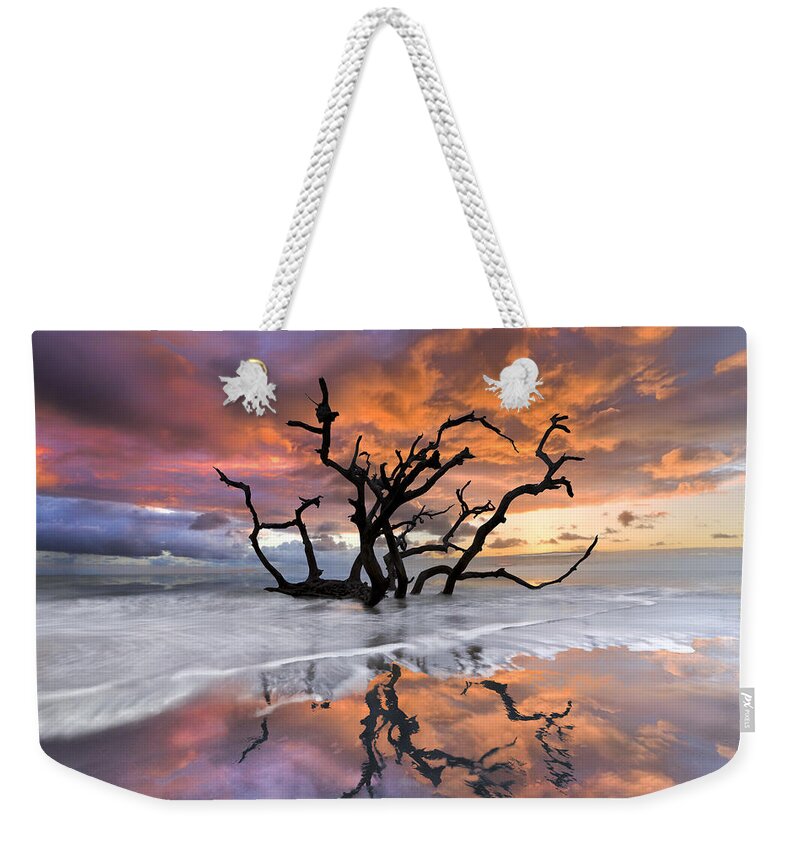 Clouds Weekender Tote Bag featuring the photograph Wildfire by Debra and Dave Vanderlaan