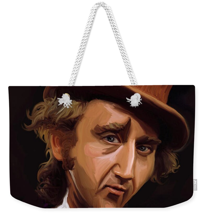 Willy Weekender Tote Bag featuring the painting Willy Wonka by Brett Hardin
