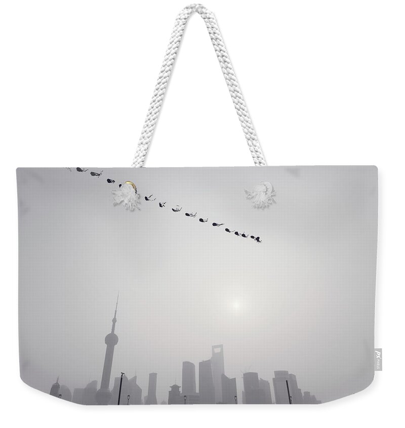 Chinese Culture Weekender Tote Bag featuring the photograph Wind Of Shanghai by Blackstation