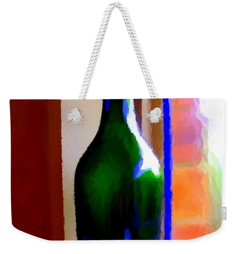 Bottle Weekender Tote Bag featuring the digital art Wine Bottle by Chris Butler