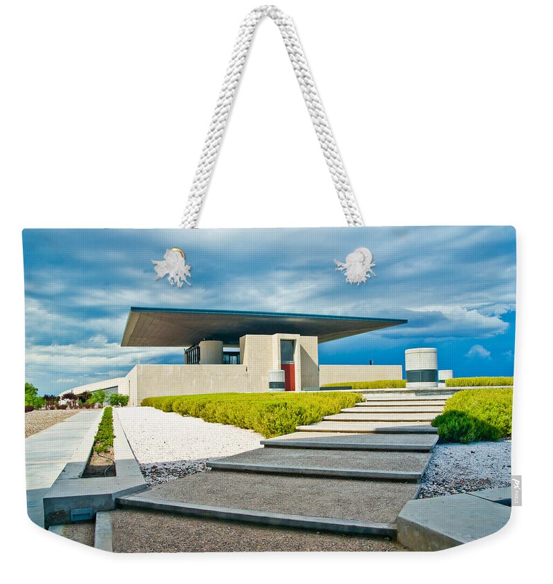 Clouds Weekender Tote Bag featuring the photograph Winery Modernism by Kent Nancollas