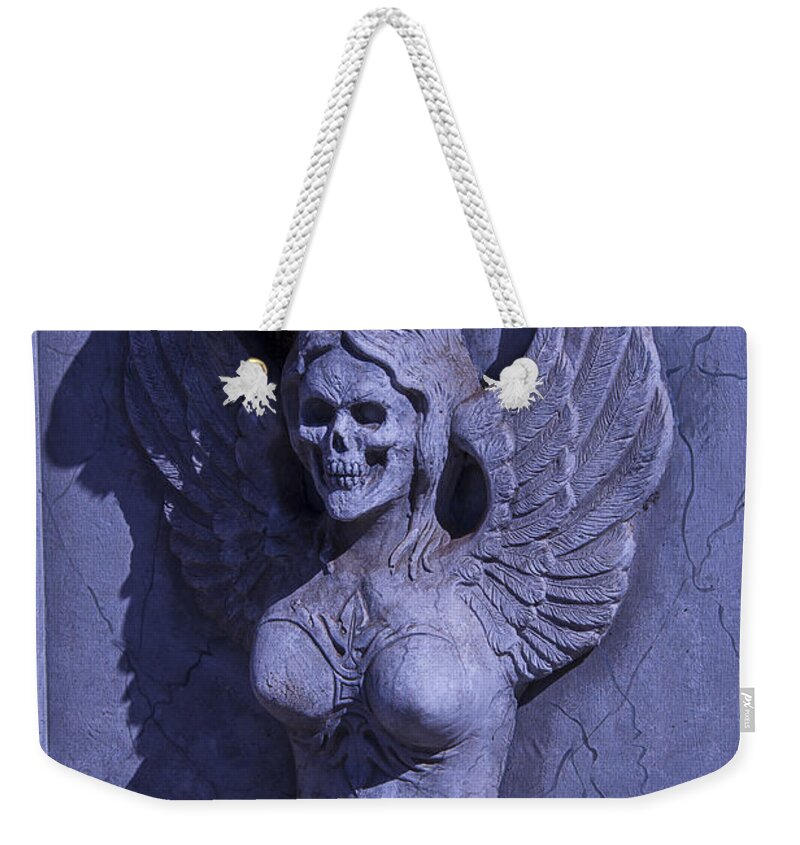Winged Death Statue Weekender Tote Bag featuring the photograph Winged Death Statue by Garry Gay