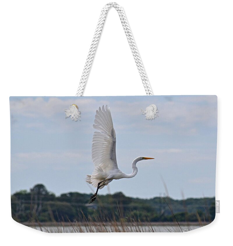 Bird Weekender Tote Bag featuring the photograph Wings by Carol Bradley
