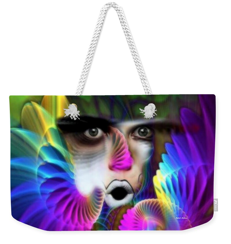 Conceptual Weekender Tote Bag featuring the painting WIngs by Rafael Salazar
