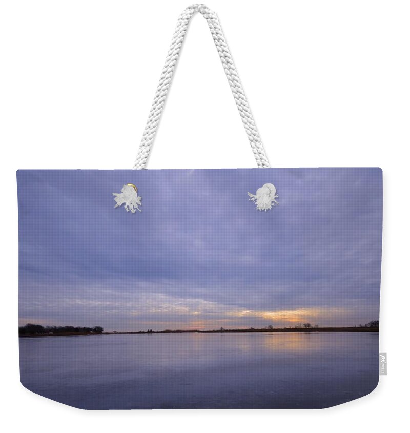 Sunset Weekender Tote Bag featuring the photograph Winter Dusk by Stacie Siemsen