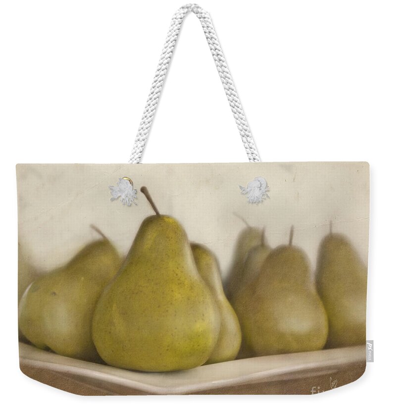 Pears Weekender Tote Bag featuring the photograph Winter pears by Cindy Garber Iverson
