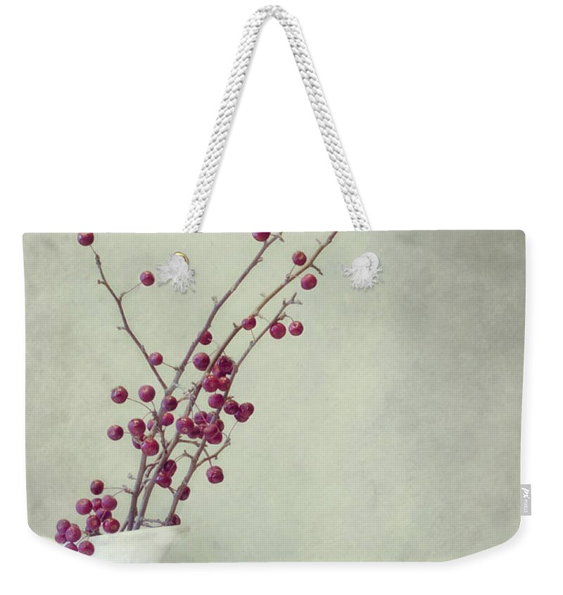 Apple Weekender Tote Bag featuring the photograph Winter Still Life by Priska Wettstein