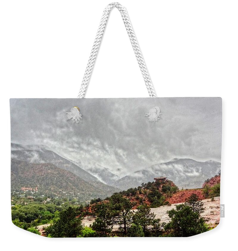 Winter Storm Weekender Tote Bag featuring the photograph Winter Storm on a Summer Day by Lanita Williams