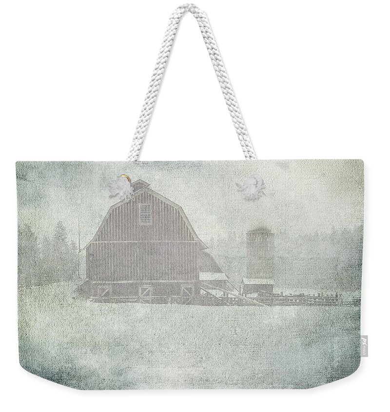 Farm Weekender Tote Bag featuring the photograph Winter Storm on Palouse by Sharon Elliott