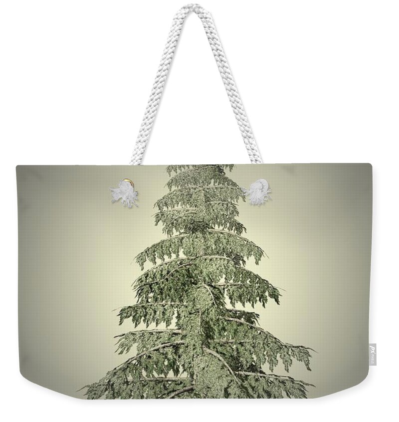 Winter Weekender Tote Bag featuring the painting Winter Tree 2 by Movie Poster Prints