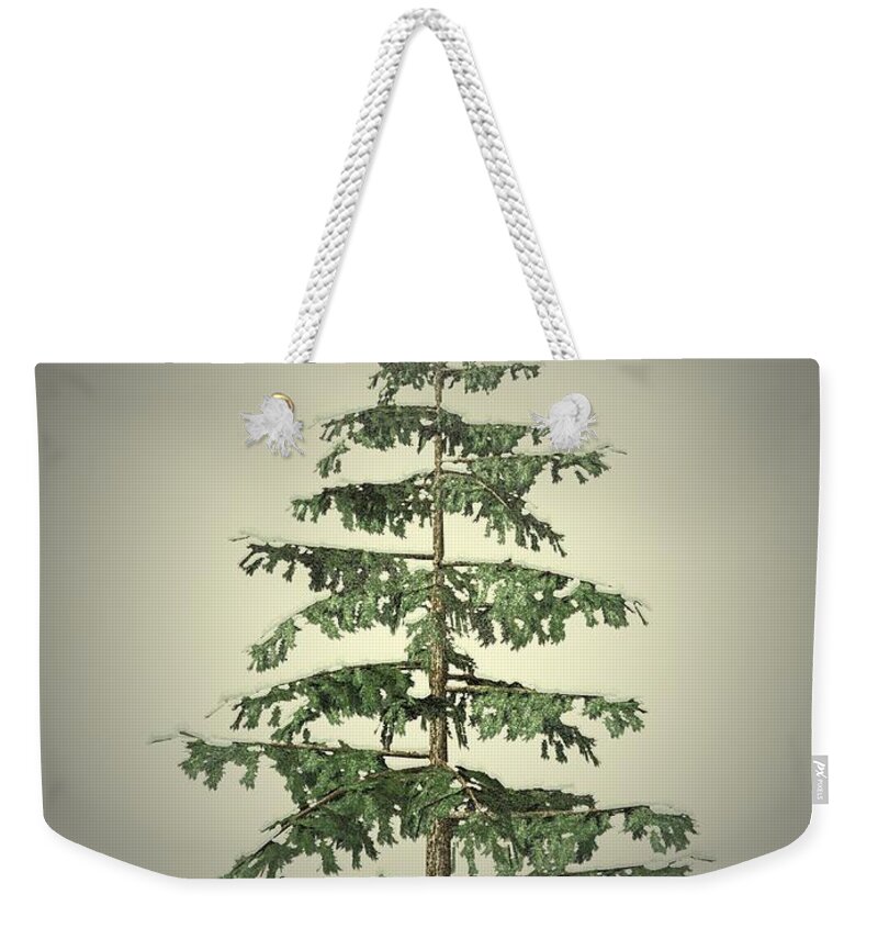  Weekender Tote Bag featuring the painting Winter Tree 6 by Movie Poster Prints