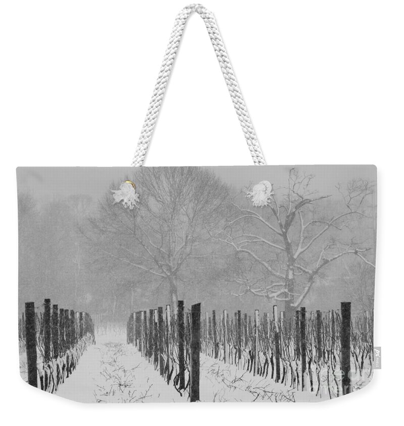 Winter Snowstorm Weekender Tote Bag featuring the photograph Winter Wine by Steven Macanka