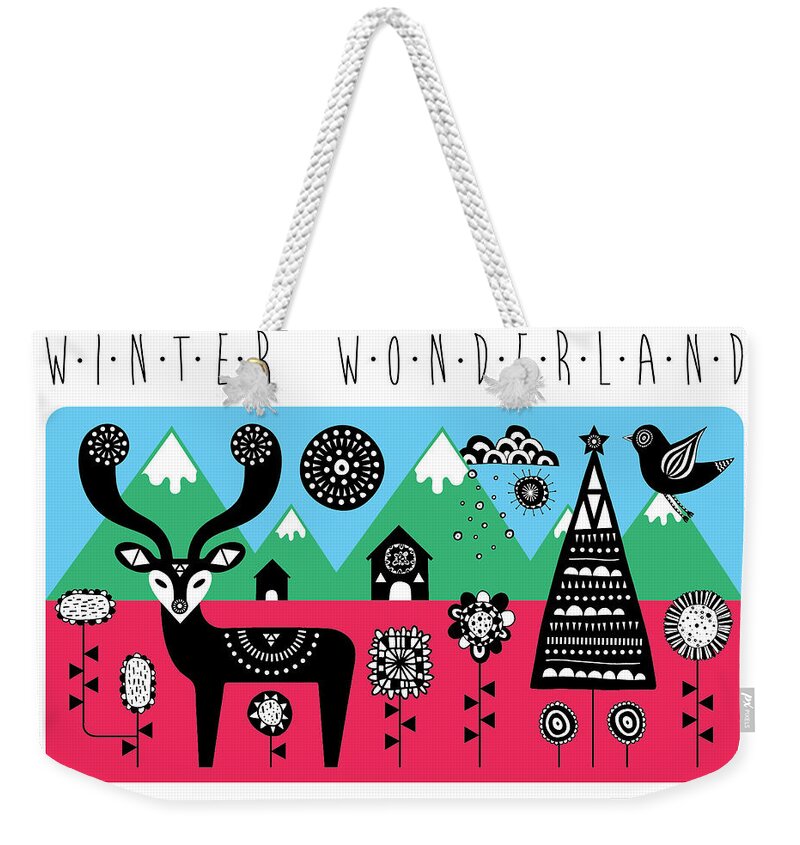 Susan Claire Weekender Tote Bag featuring the photograph Winter Wonderland by MGL Meiklejohn Graphics Licensing
