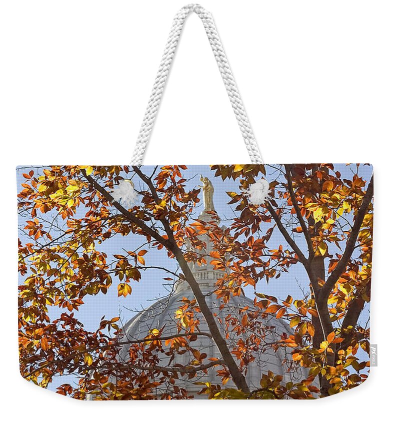 Capitol Weekender Tote Bag featuring the photograph Wisconsin Capitol by Steven Ralser