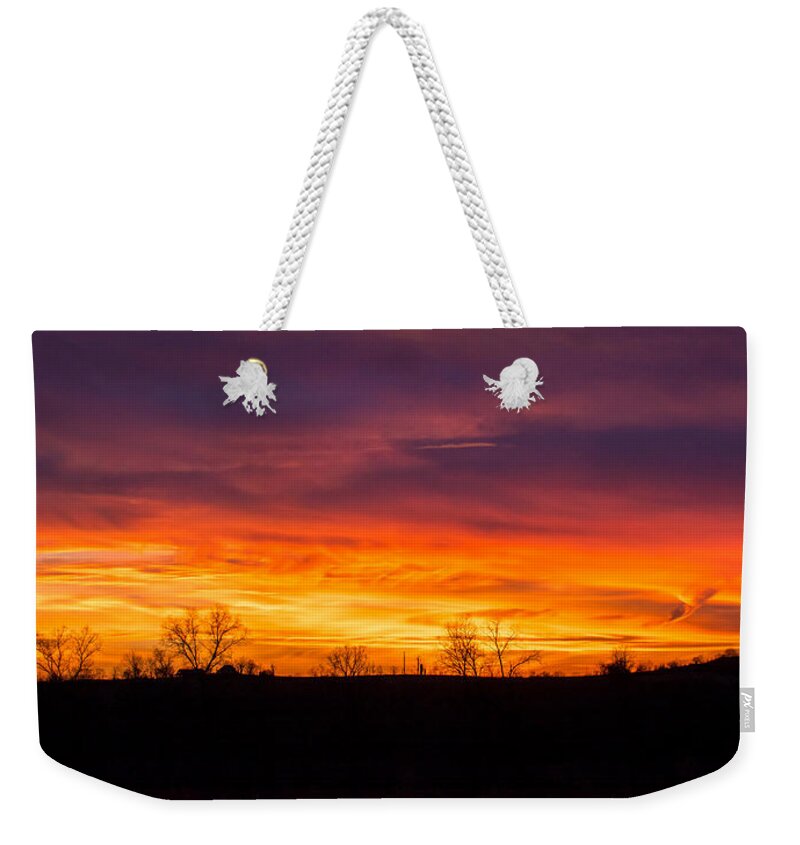 Sunset Weekender Tote Bag featuring the photograph Within the Clouds by Holden The Moment