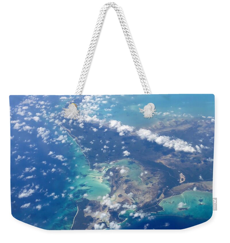 Caribbean Sea Weekender Tote Bag featuring the photograph Wonders From Above by Laurie Search