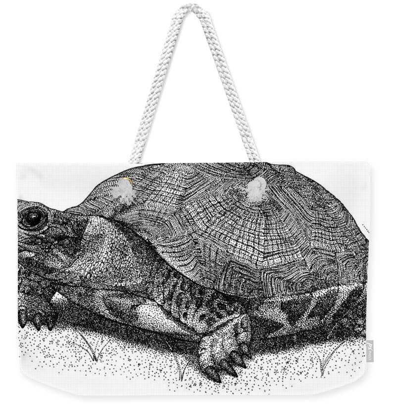 Wood Turtle Weekender Tote Bag featuring the photograph Wood Turtle by Roger Hall
