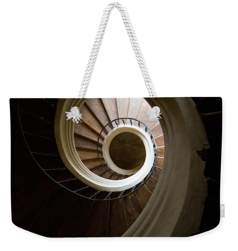 Interior View Weekender Tote Bag featuring the photograph Wooden spiral by Jaroslaw Blaminsky