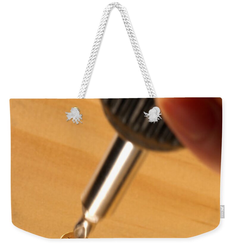 Screw Weekender Tote Bag featuring the photograph Power Screwing by Olivier Le Queinec