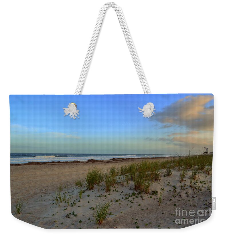 Beach Weekender Tote Bag featuring the photograph Wrightsville Beach Dune by Amy Lucid