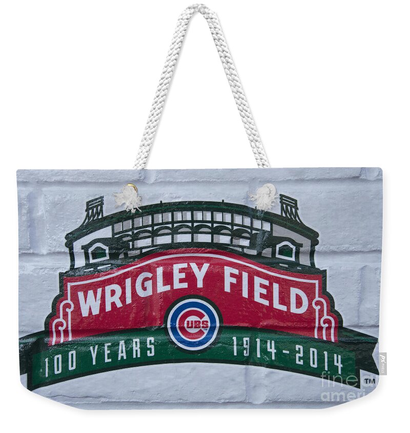 Wrigley Field Weekender Tote Bag featuring the photograph Wrigley Field at 100 by David Bearden