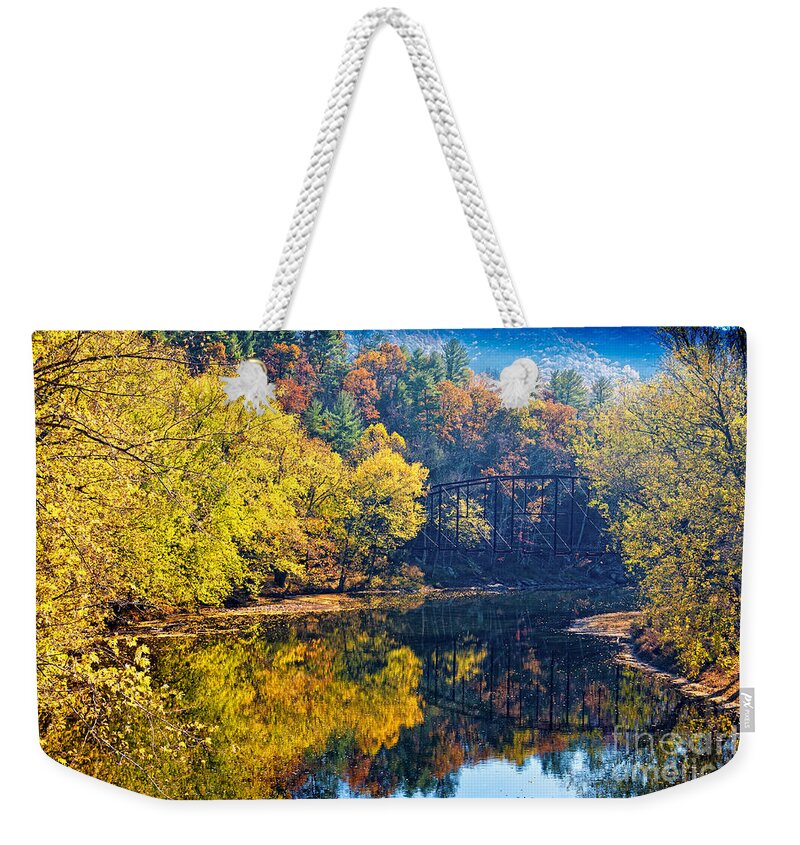 Foliage Weekender Tote Bag featuring the photograph WV Fall by Ronald Lutz