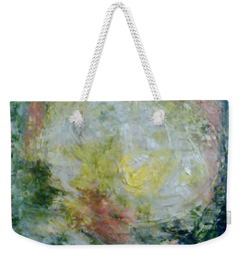 Abstract Painting Weekender Tote Bag featuring the painting Y - liesii by KUNST MIT HERZ Art with heart