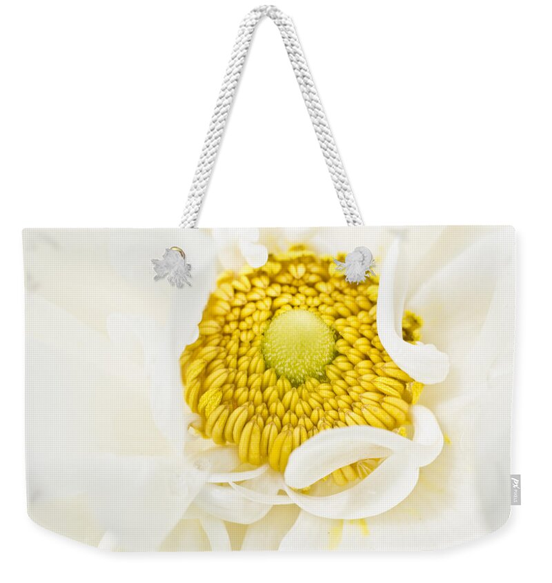 Floral Weekender Tote Bag featuring the photograph Yellow Embrace by Priya Ghose