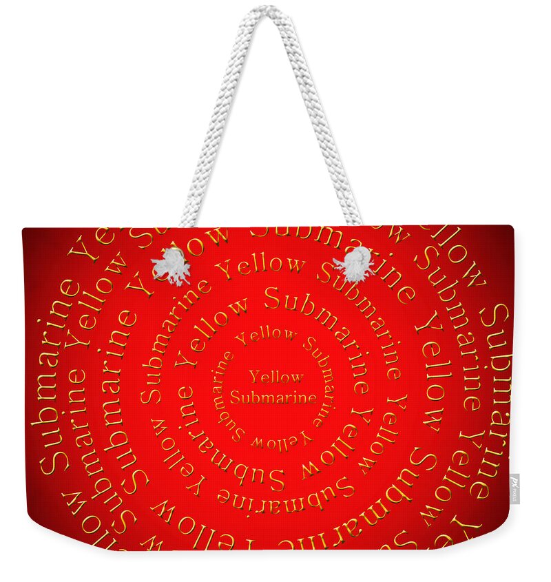 Yellow Submarine Weekender Tote Bag featuring the digital art Yellow Submarine 1 by Andee Design