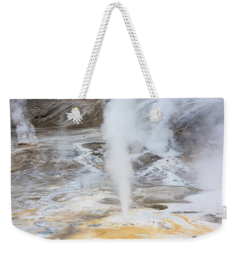 Mineral Weekender Tote Bag featuring the photograph Yellowstone Geyser Basin by Inhauscreative