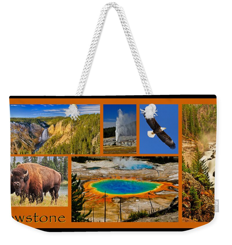 Yellowstone Weekender Tote Bag featuring the photograph Yellowstone National Park by Greg Norrell