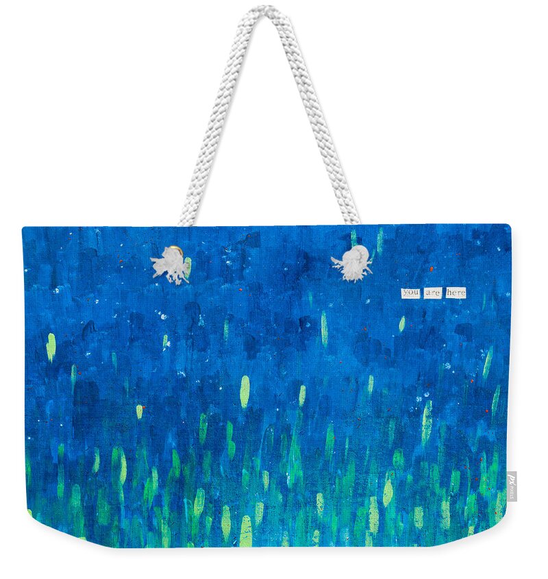  Weekender Tote Bag featuring the painting You Are Here by Stefanie Forck