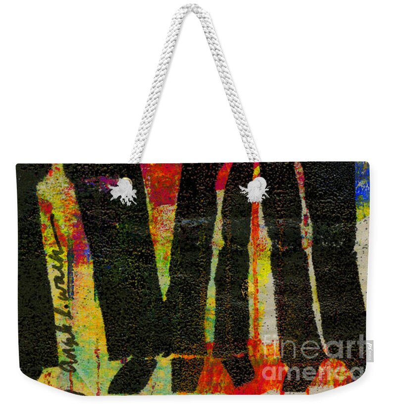 Printing Weekender Tote Bag featuring the painting Young Men by Angela L Walker