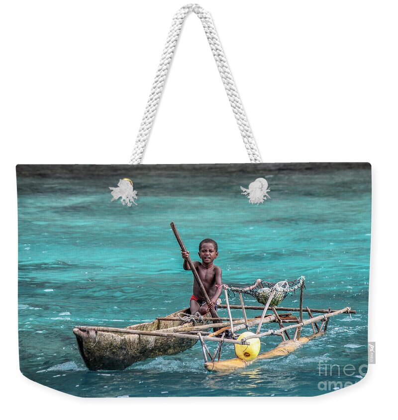 Child Weekender Tote Bag featuring the photograph Young Seaman by Jola Martysz