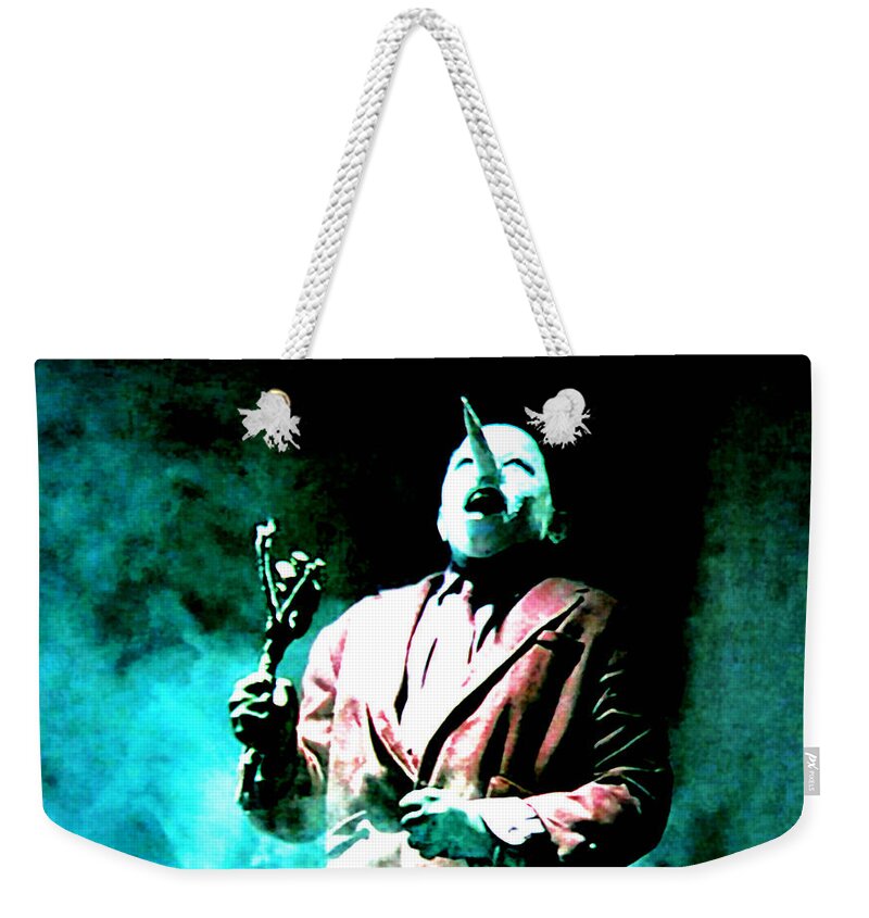 Laura Palmer Weekender Tote Bag featuring the painting You've Been Gone Damn Near Two Years by Ludzska