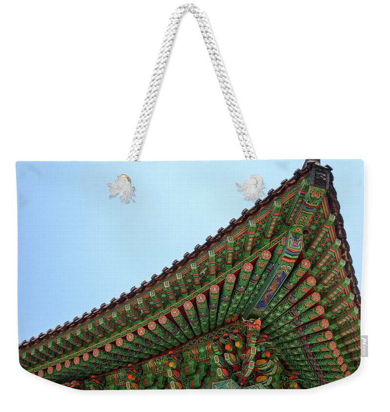 Tranquility Weekender Tote Bag featuring the photograph Yugasa Temple, Biseulsan by Image By Peter Thwaites