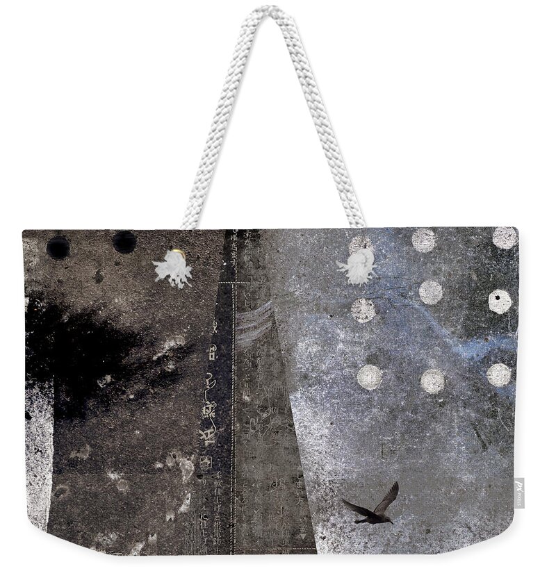 Yuki Weekender Tote Bag featuring the photograph Yuki Desu It is Snowing by Carol Leigh