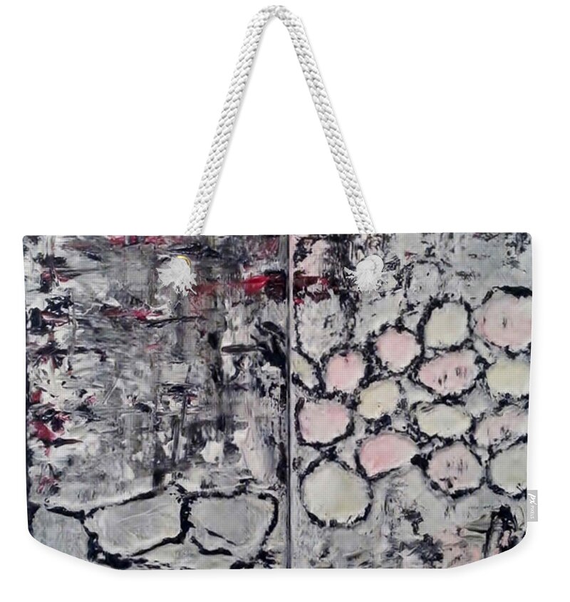 Abstract Painting Weekender Tote Bag featuring the painting Z8 - reptil by KUNST MIT HERZ Art with heart