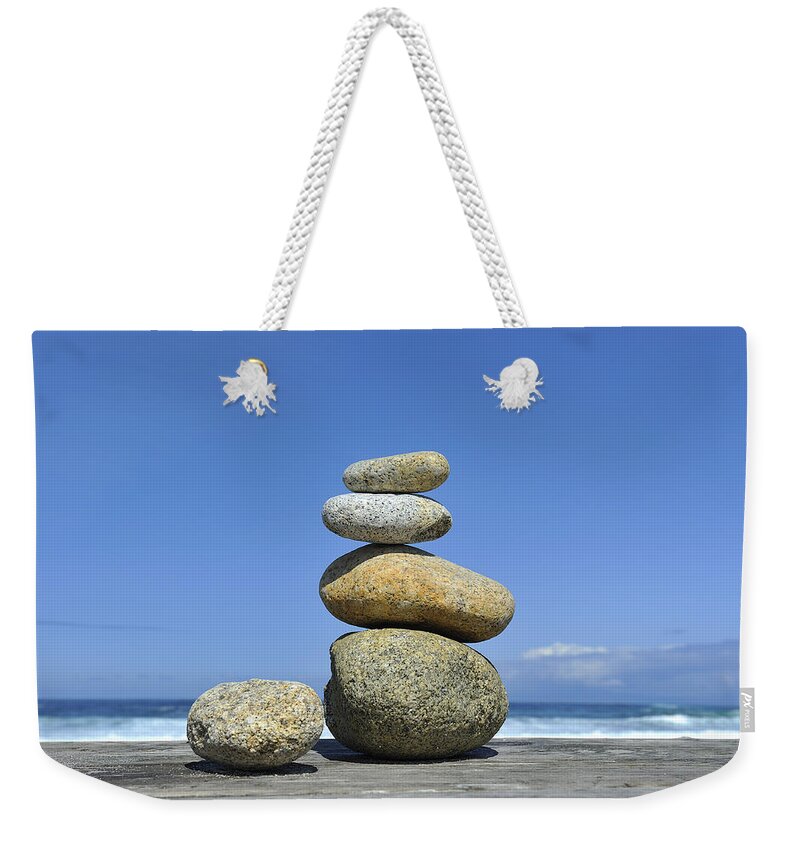Zen Weekender Tote Bag featuring the photograph Zen Stones I by Marianne Campolongo