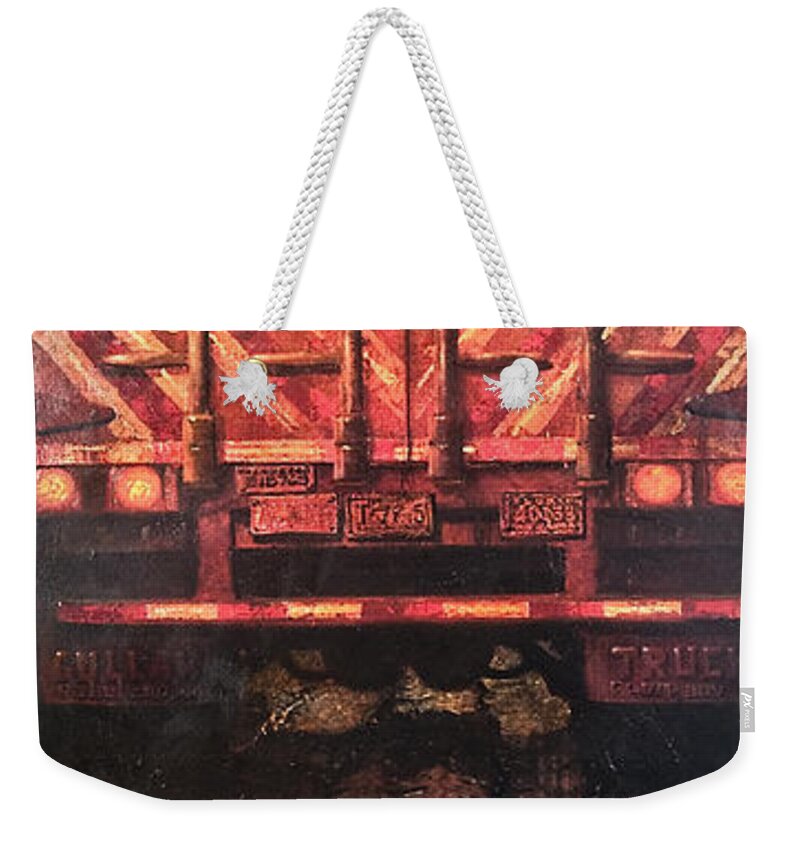 Columbia Weekender Tote Bag featuring the painting Zen Transport by Blue Sky