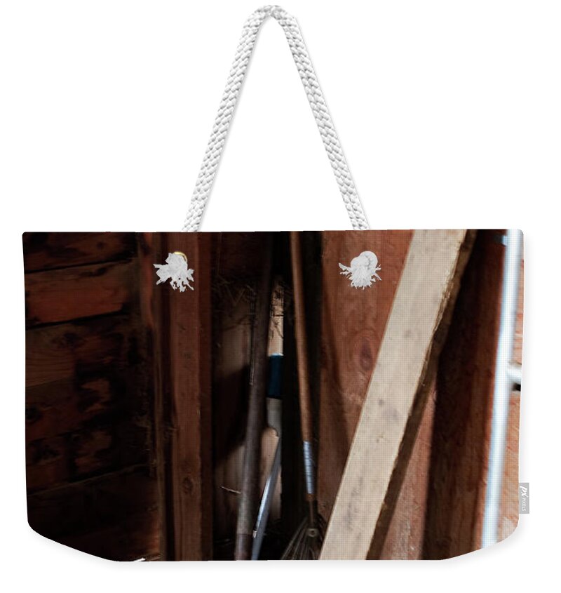 Barn Weekender Tote Bag featuring the photograph Barn Closet by Lorraine Devon Wilke