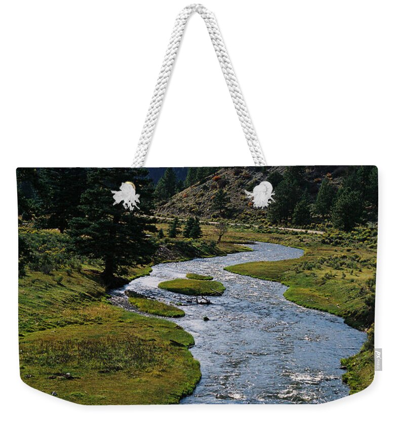 Costilla Creek Weekender Tote Bag featuring the photograph Costilla Creek In Fall by Ron Weathers