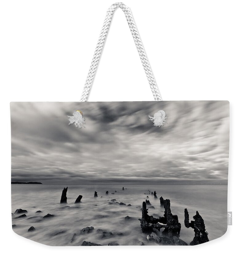 Groynes Weekender Tote Bag featuring the photograph Erosion by B Cash