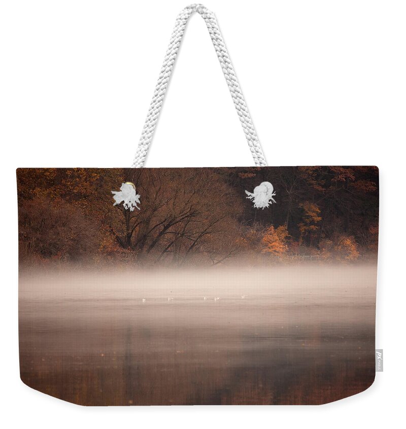Fog Weekender Tote Bag featuring the photograph As The Fog Lifts #3 by Karol Livote