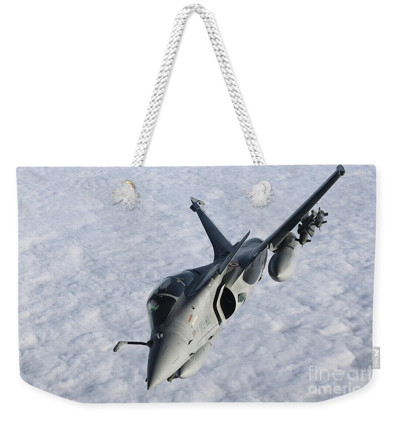 French Air Force Weekender Tote Bag featuring the photograph Dassault Rafale B Of The French Air #1 by Gert Kromhout