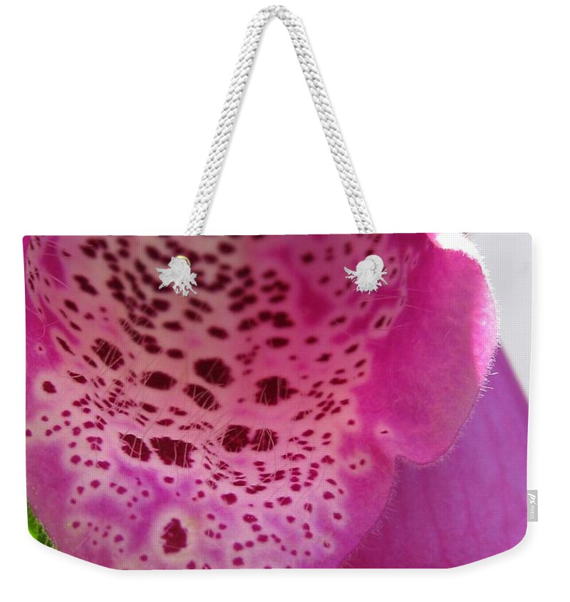 Digitalis Weekender Tote Bag featuring the photograph Digitalis from the Excelsior Mix #1 by J McCombie