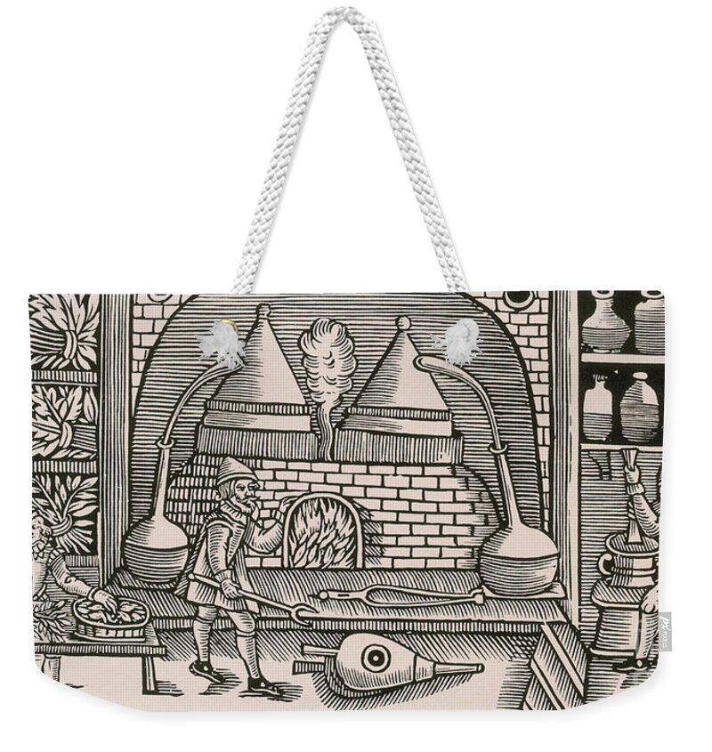 Art Weekender Tote Bag featuring the photograph Distillation, Middle Ages #1 by Science Source