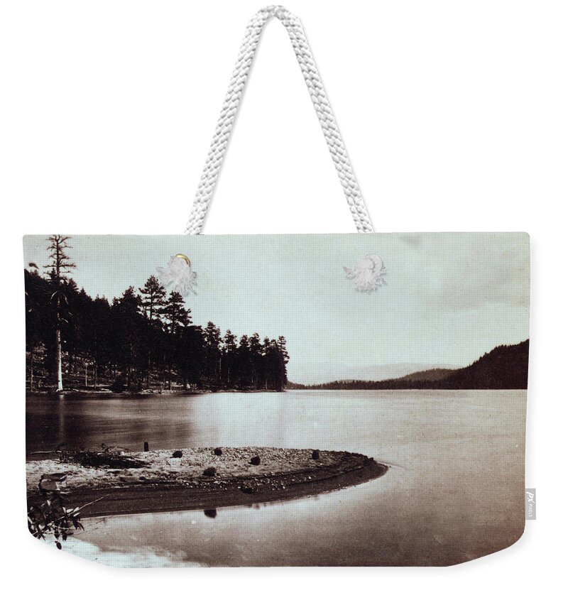 donner Lake Weekender Tote Bag featuring the photograph Donner Lake - California - c 1865 #1 by International Images