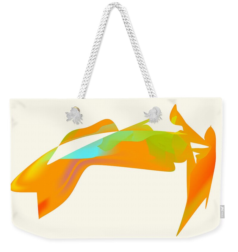 Colorful Weekender Tote Bag featuring the digital art Falcon Pond #1 by Kevin McLaughlin
