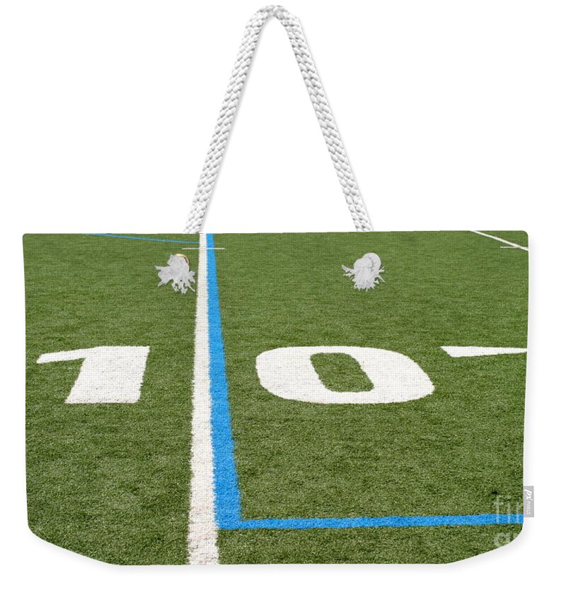 American Weekender Tote Bag featuring the photograph Football Field Ten #1 by Henrik Lehnerer